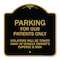 Signmission Parking for Our Patients Only Violators Will Be Towed Away at Vehicle Owners Expense, BG-1818-23442 A-DES-BG-1818-23442 - alternate 1